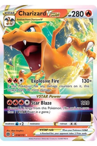 Charizard VSTAR 18/172 fra Brilliant Stars