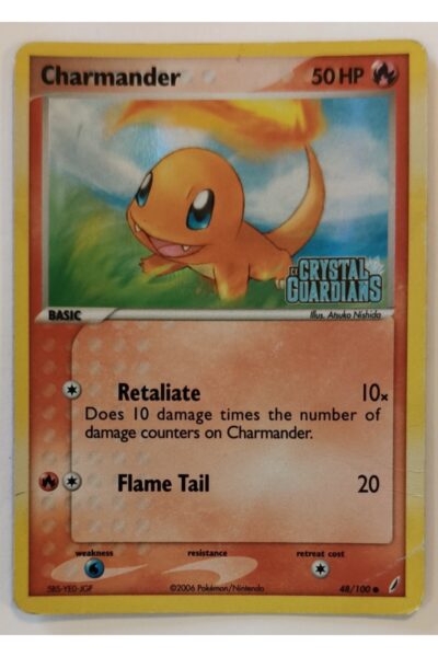 Charmander 48/100 Common fra Crystal Guardians, illustreret af Atsuko Nishida