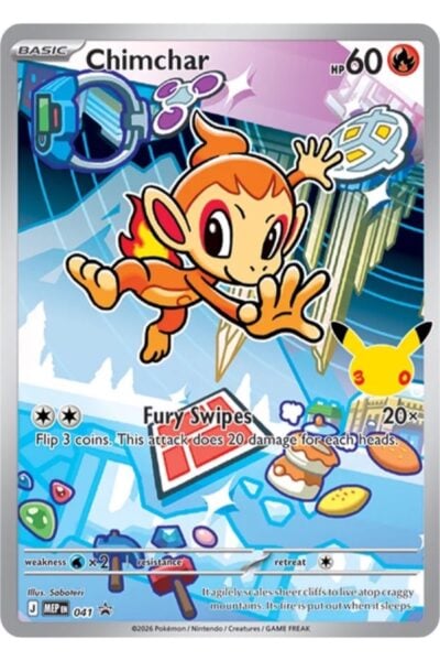 Chimchar, Fire-type Basic Pokémon, promo nummer 41 fra Mega Evolution Black Star Promos