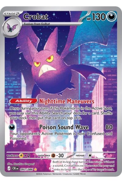 Crobat 93/86 Illustration Rare fra Chaos Rising, Mega Evolution-serien