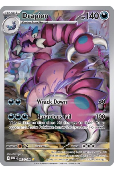 Drapion 97/88 Illustration Rare fra Perfect Order, Mega Evolution-serien