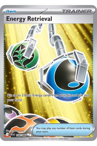 Energy Retrieval 108/86 Ultra Rare fra Chaos Rising, illustreret af Studio Bora Inc.