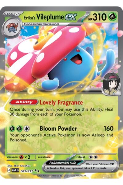 Erika's Vileplume ex, Pokémon-kort nummer 3/217 fra sættet Ascended Heroes