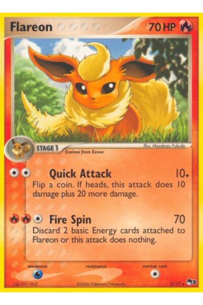 Flareon 2/17 Holo Rare POP Series 3