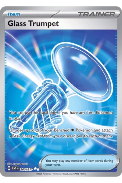 Glass Trumpet, Item-kort fra Ascended Heroes, nummer 260/217, Ultra Rare