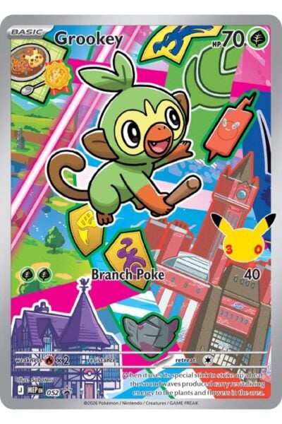 Grookey, Grass-type basis-Pokémon kort nummer 52 fra Mega Evolution Black Star Promos