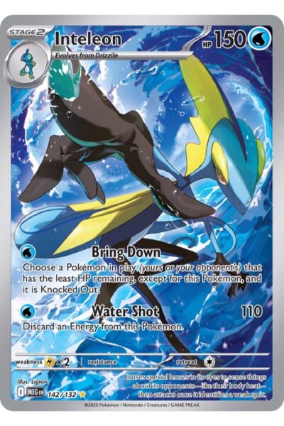 Inteleon 142/132 Illustration Rare fra Pokémon TCG-sættet Mega Evolution