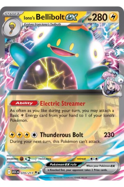 Iono's Bellibolt ex 70/217 fra Ascended Heroes