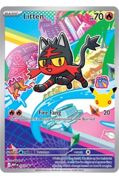 Litten nummer 44, Promo-kort fra Mega Evolution Black Star Promos, illustreret af Saboteri