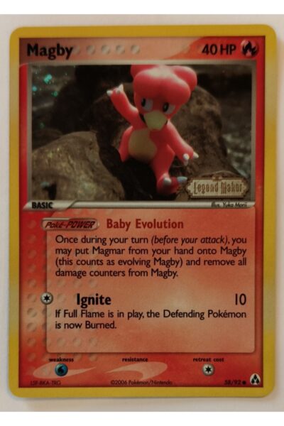Magby 58/92 fra Legend Maker, Fire-type Basic Pokémon-kort