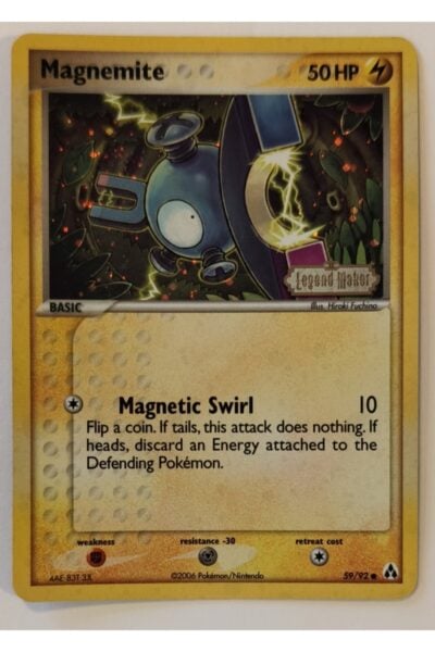 Magnemite 59/92 Common fra Legend Maker, illustreret af Hiroki Fuchino