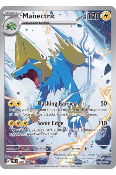 Manectric 89/84 Illustration Rare fra Pitch Black, illustreret af HICO KIM