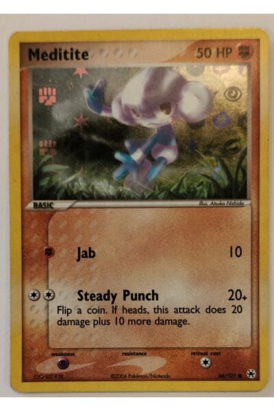 Meditite, Basic Fighting-kort nummer 66/101 fra Hidden Legends, illustreret af Atsuko Nishida