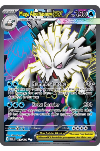 Mega Abomasnow ex, nummer 157/132, Ultra Rare fra sættet Mega Evolution