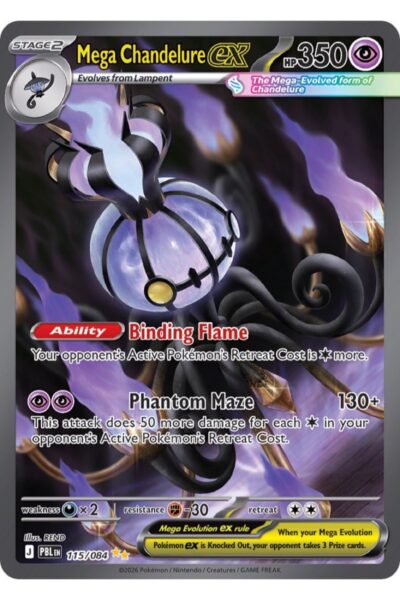 Mega Chandelure ex 115/84 Special Illustration Rare fra Pitch Black