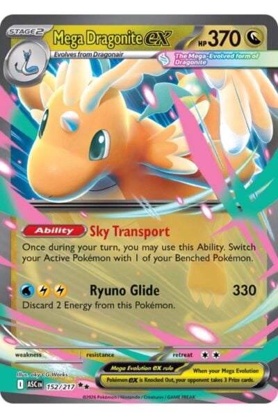 Mega Dragonite ex 152/217 Double Rare fra Ascended Heroes