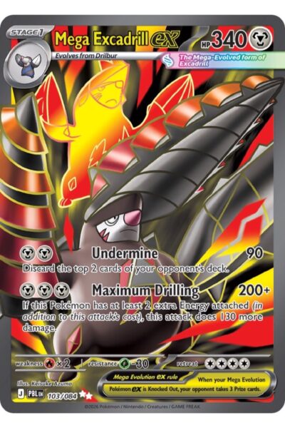 Mega Excadrill ex, nummer 103/84, Ultra Rare fra Pitch Black