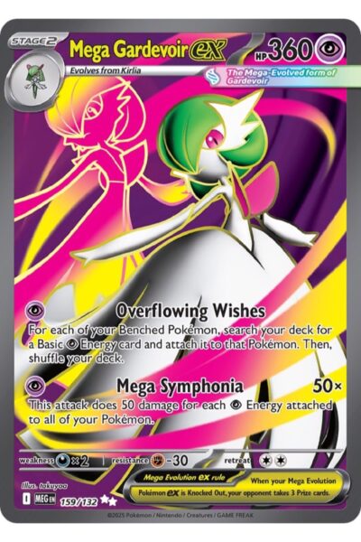 Mega Gardevoir ex 159/132 Ultra Rare fra Pokémon TCG-sættet Mega Evolution
