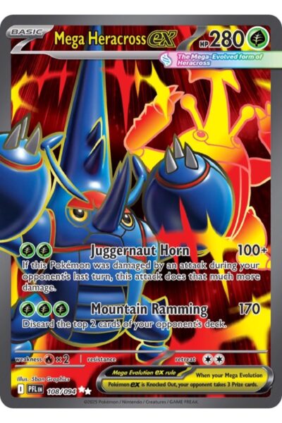 Mega Heracross ex 108/94 fra Phantasmal Flames