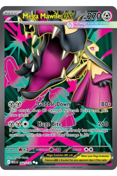 Mega Mawile ex, nummer 162/132, Ultra Rare fra sættet Mega Evolution