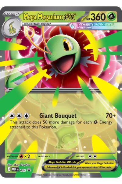 Mega Meganium ex, nummer 34, Promo-kort fra Mega Evolution Black Star Promos