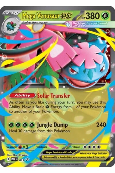 Mega Venusaur ex, nummer 13, promo-kort fra Mega Evolution Black Star Promos
