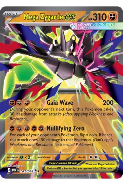 Mega Zygarde ex, Pokémon-kort nummer 47/88 fra sættet Perfect Order