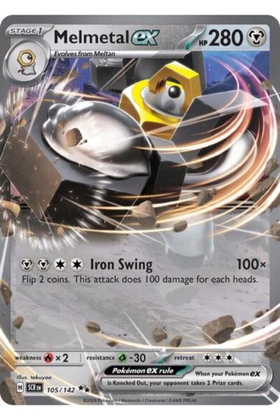 Melmetal ex, Pokémon-kort nummer 105/142 fra sættet Stellar Crown