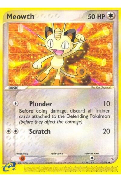 Meowth 42/95 fra Team Magma vs Team Aqua, illustreret af Ken Sugimori