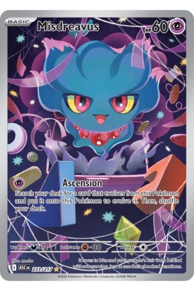Misdreavus 233/217 Illustration Rare fra Ascended Heroes, illustreret af mashu