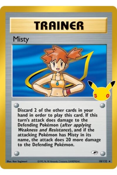 Misty 18 Rare Holo trænerkort fra 30th Celebration: Classic Collection