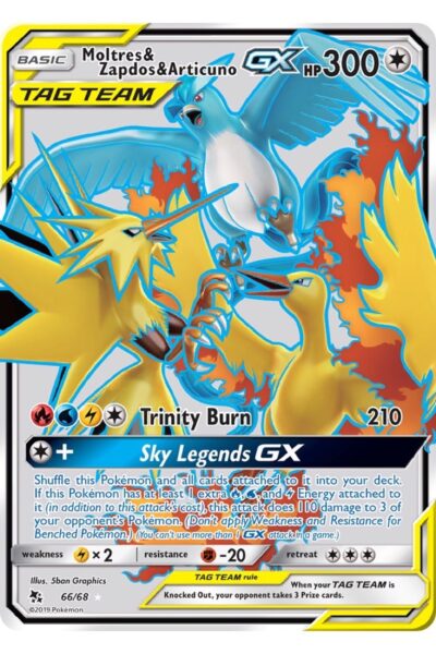Moltres & Zapdos & Articuno-GX 66/68 Hidden Fates