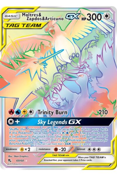 Moltres & Zapdos & Articuno-GX 69/68 Hidden Fates