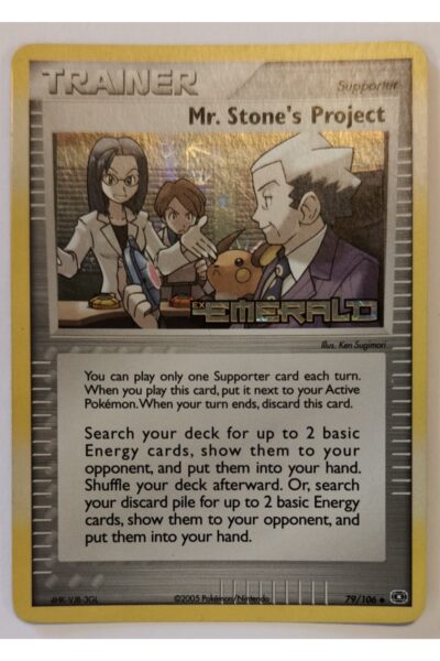 Mr. Stone's Project, Supporter-kort nummer 79/106 fra Pokémon TCG-sættet EX Emerald