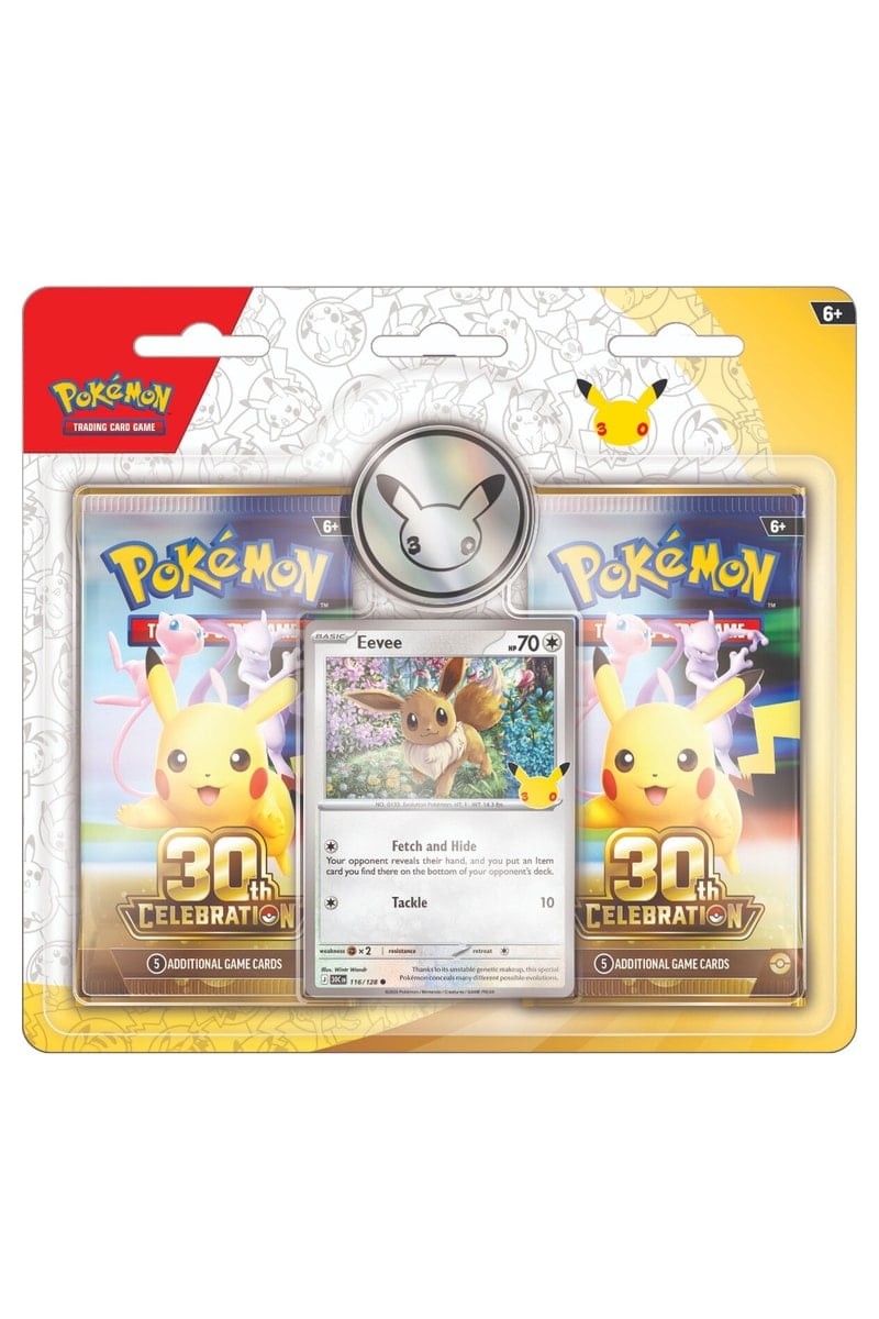 Pokémon 30th Celebration 2-Pack Blister med Eevee promo-kort