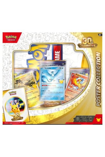 Pokémon 30th Celebration Poster Collection med Articuno, Zapdos og Moltres