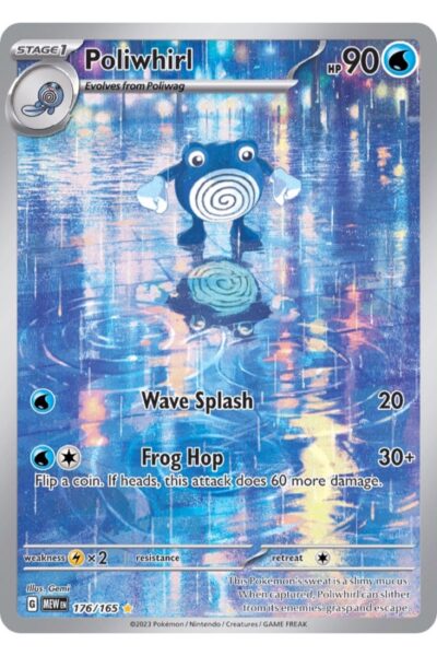 Poliwhirl 176/165 Illustration Rare fra sættet 151, illustreret af Gemi