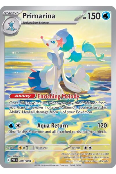 Primarina 88/84 Illustration Rare fra Pitch Black, Mega Evolution-serien
