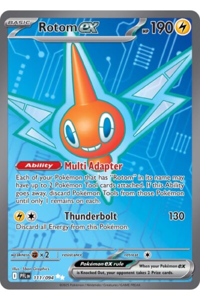 Rotom ex 111/94 Ultra Rare fra Phantasmal Flames, Mega Evolution-serien