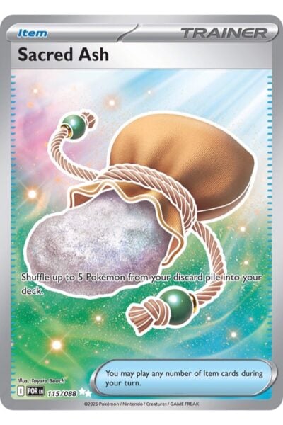 Sacred Ash 115/88, Ultra Rare Item-kort fra Perfect Order, Mega Evolution-serien