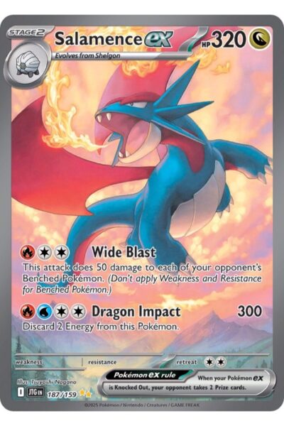 Salamence ex 187/159 Special Illustration Rare fra Journey Together, illustreret af Tsuyoshi Nagano