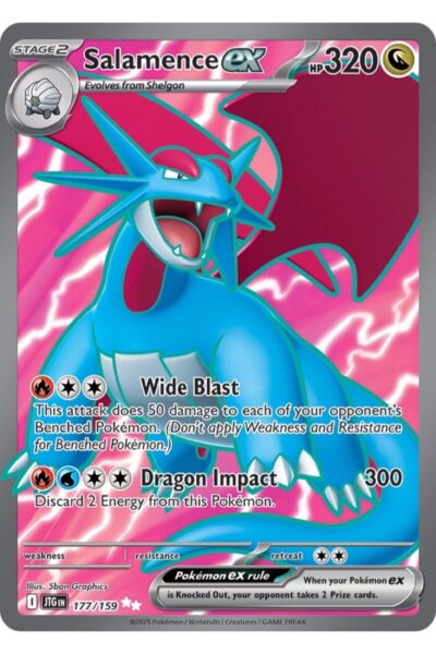 Salamence ex 177/159 Ultra Rare fra Journey Together, Pokémon TCG