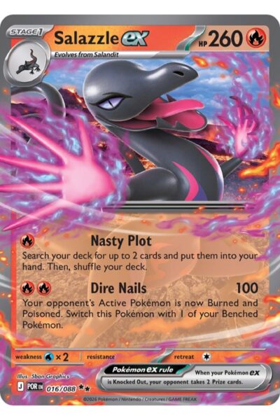 Salazzle ex 16/88, Double Rare Pokémon-kort fra sættet Perfect Order