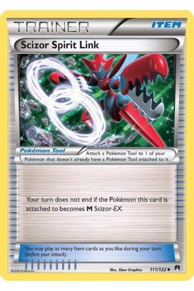 Scizor Spirit Link, Pokémon Tool-kort 111/122 fra BREAKpoint