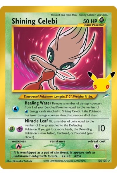 Shining Celebi, 106/128, Rare Secret fra 30th Celebration: Classic Collection