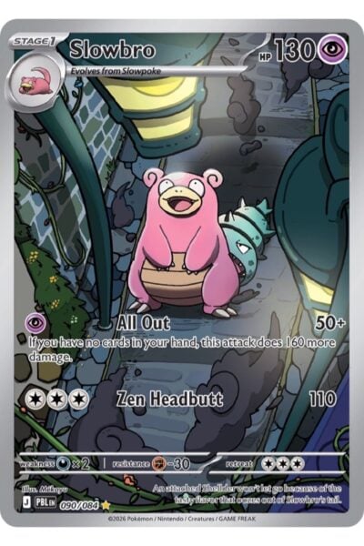 Slowbro 90/84 Illustration Rare fra Pitch Black, illustreret af Mékayu