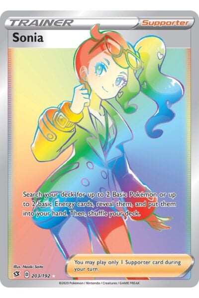Sonia, Supporter-kort nummer 203/192 i Rare Rainbow fra Rebel Clash