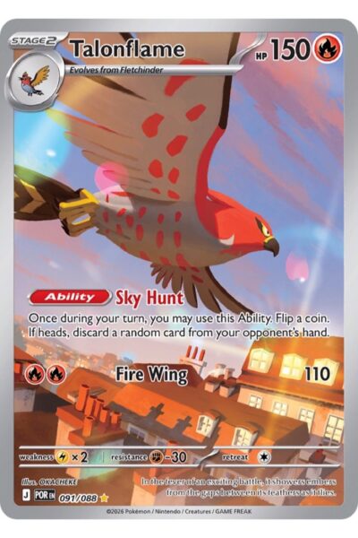 Talonflame 91/88 Illustration Rare fra Perfect Order, Mega Evolution-serien