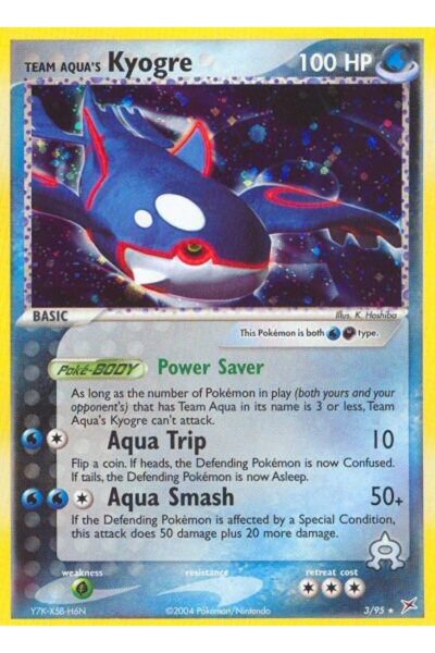 Team Aqua's Kyogre 3/95 Team Magma vs Team Aqua Holo Rare