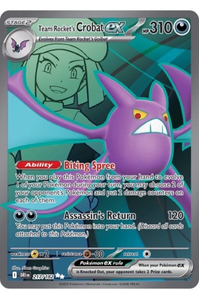 Team Rocket's Crobat ex 217/182 Destined Rivals